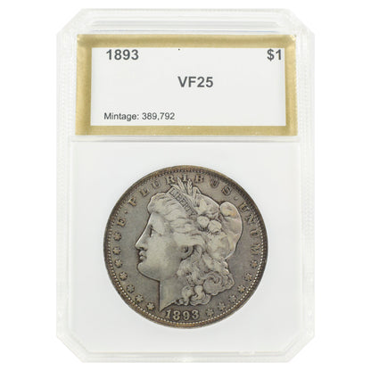 1893 Morgan Dollar VF25 PCI