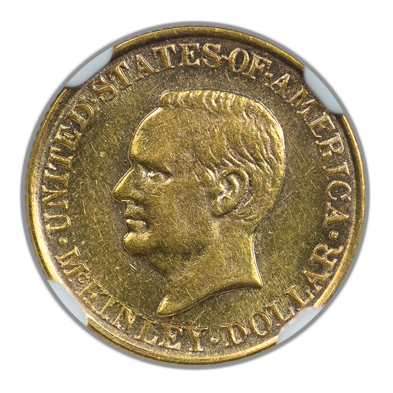 1917 McKinley Classic Commemorative Gold Dollar G$1 NGC MS61PL - Prooflike