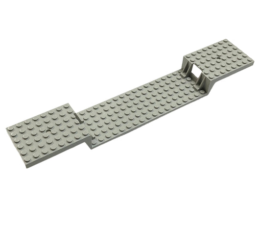 Train Base 6x34 Split-Level with Bottom Tubes and Hole at Each End, Part# 2972b