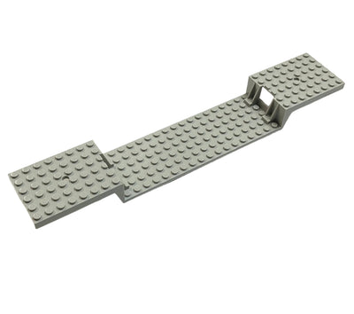 Train Base 6x34 Split-Level with Bottom Tubes and Hole at Each End, Part# 2972b
