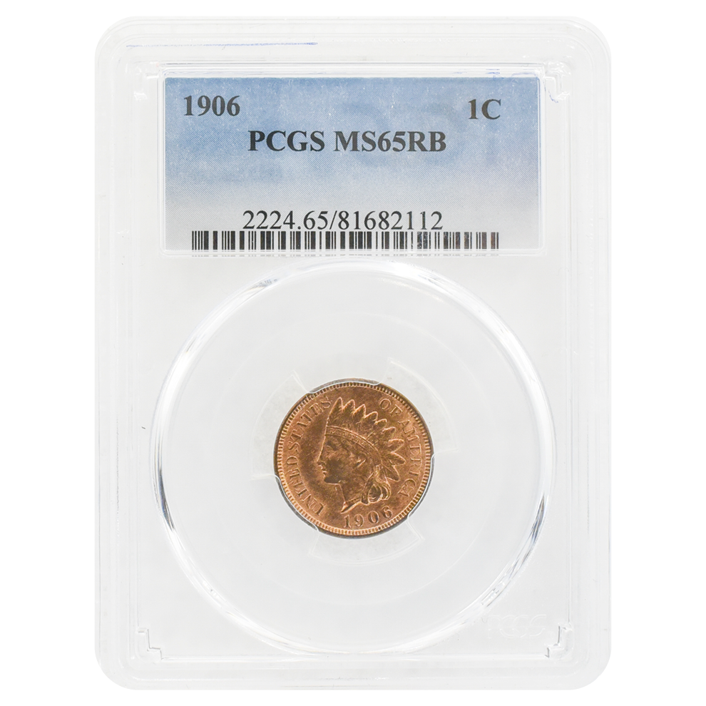 1906 Indian Head Cent MS65 RB PCGS