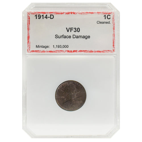 1914-D VF30 Lincoln Cent PCI
