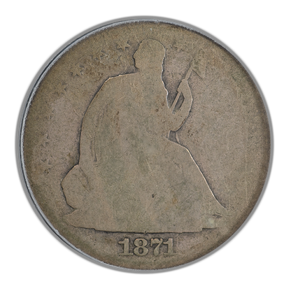 1871-CC Liberty Seated Half Dollar 50C PCGS AG03 CAC