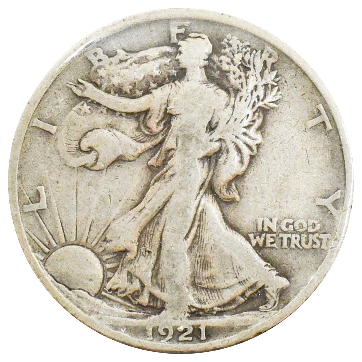 1921 Fine Walking Liberty Half Dollar