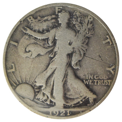 1921 Walking Liberty Half Dollar Details (VG) SEMI KEY