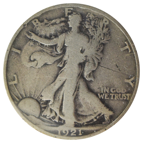 1921 Walking Liberty Half Dollar Details (VG) SEMI KEY