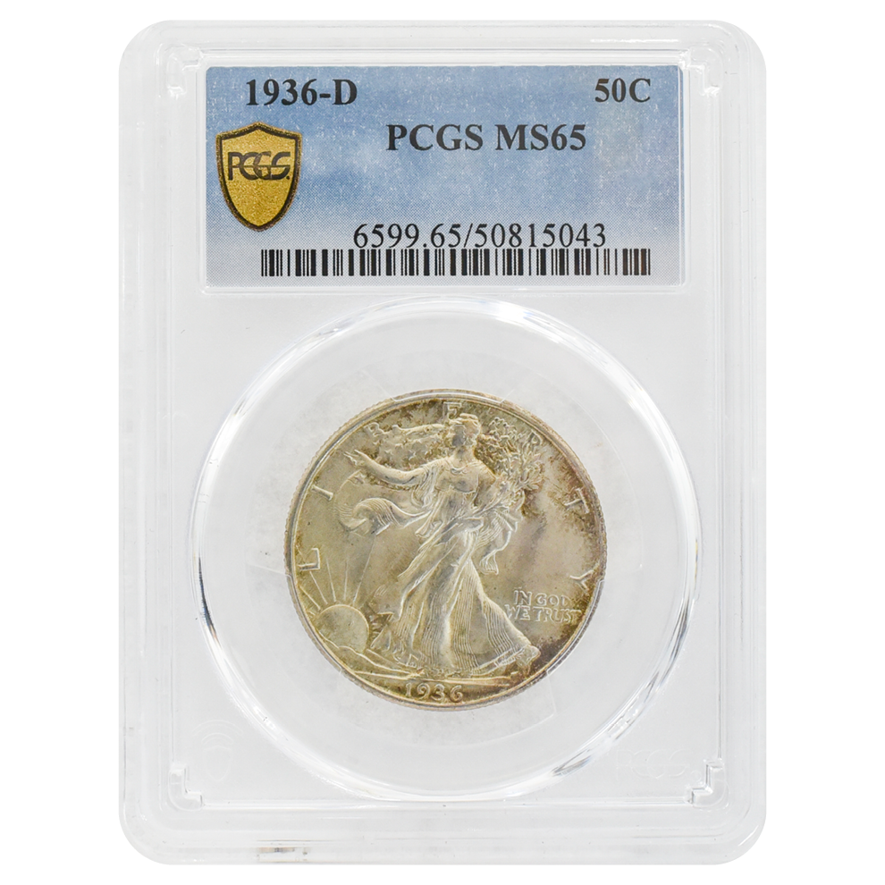 1936-D Walking Liberty Half Dollar MS65 PCGS