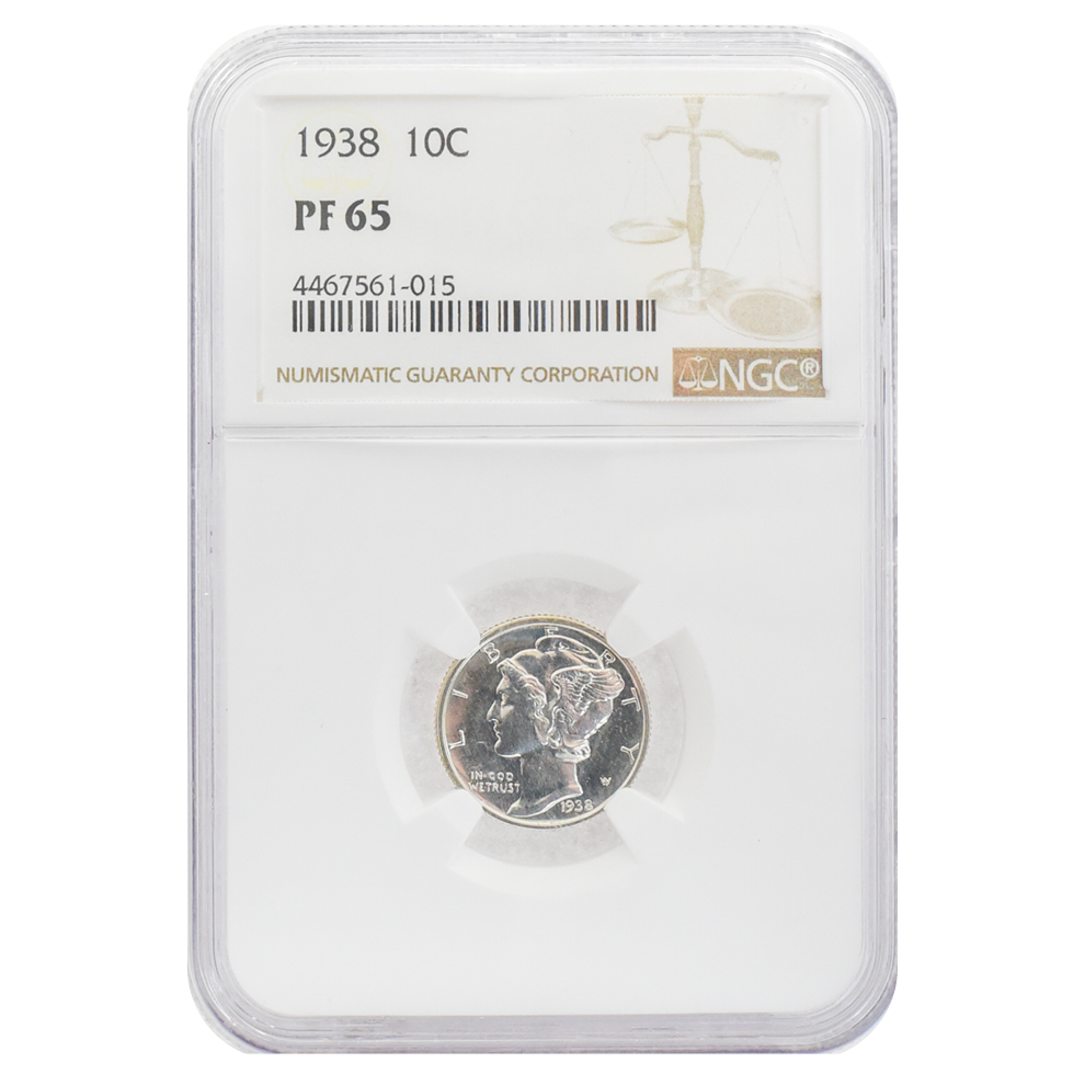 1938 Mercury Proof Dime PF65 NGC