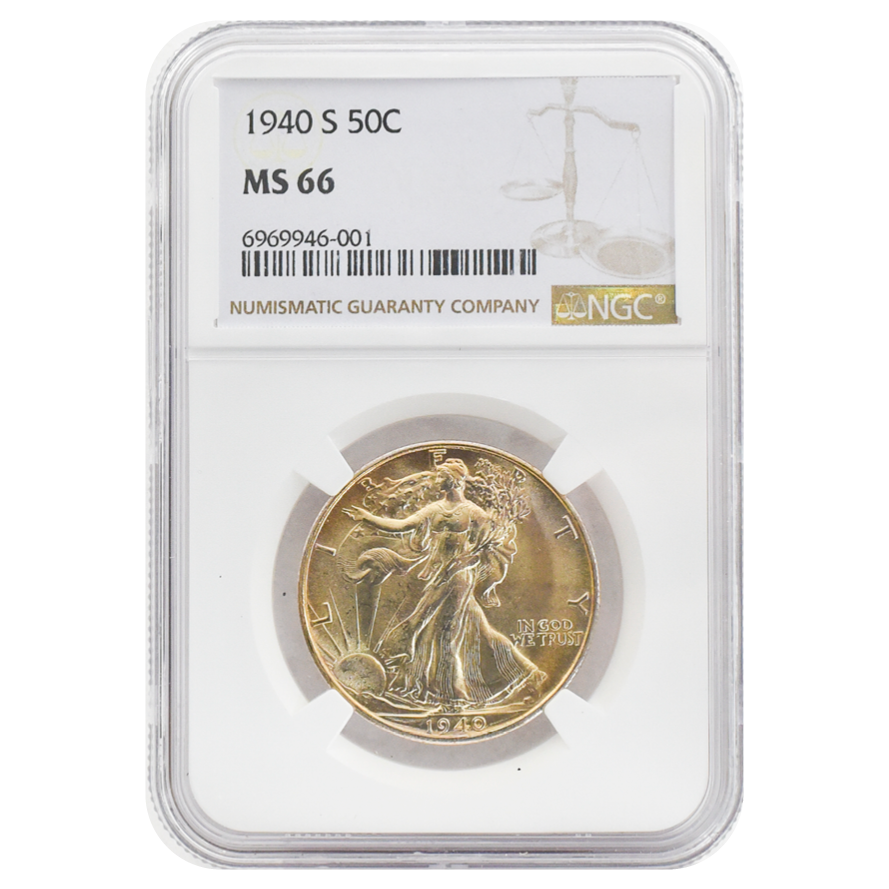 1940-S Walking Liberty Half Dollar MS66 NGC