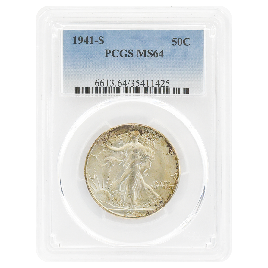 1941-S Walking Liberty Half Dollar MS64 PCGS