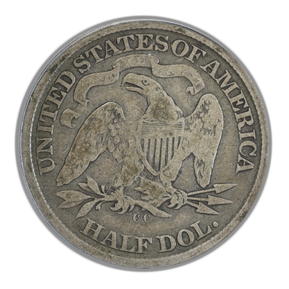 1872-CC Liberty Seated Half Dollar 50C PCGS VG08