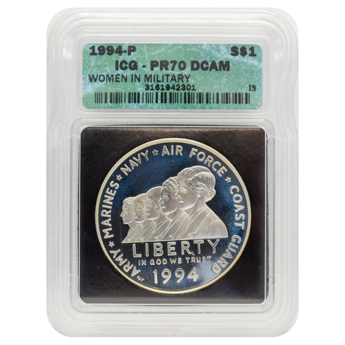 1994-P Women in Military Service Memorial Commemorative Dollar PR70 DCAM