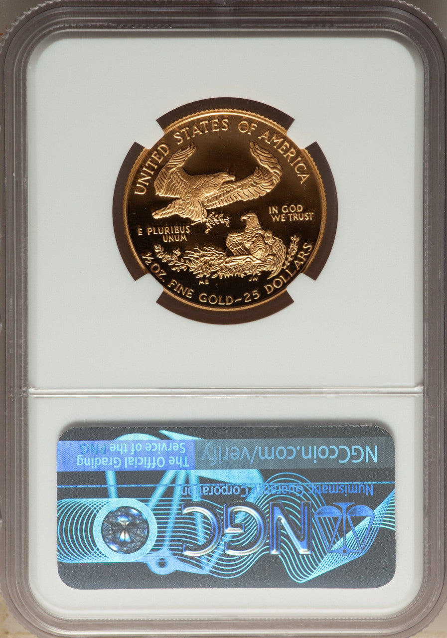 1995-W Complete 5 Coin American Gold and Silver Eagle 10th Anniversary Set NGC PF70UCAM John Mercanti Signed