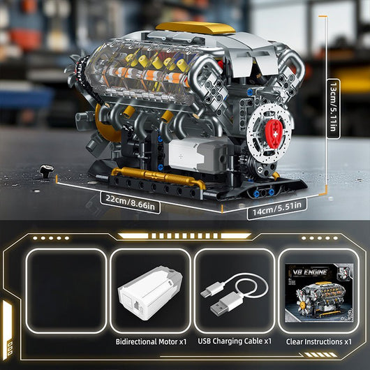 Functional V8 Engine Model