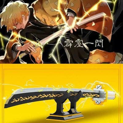 Demon Slayer Zenitsu Katana Sword Bricks Toy