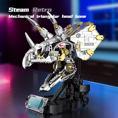 Cyber Triceratops Head