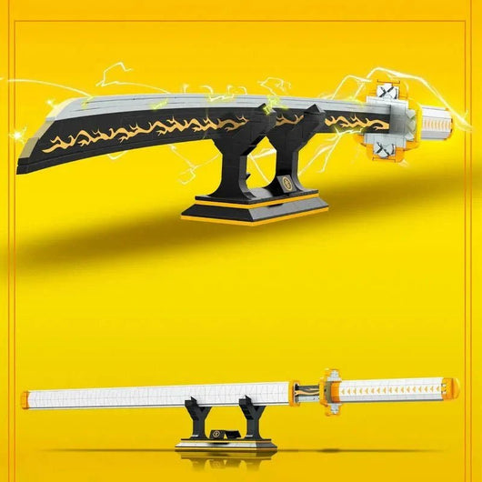 Demon Slayer Zenitsu Katana Sword Bricks Toy