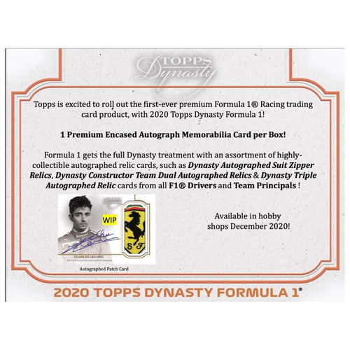 20 Topps Formula 1 Dynasty Racing