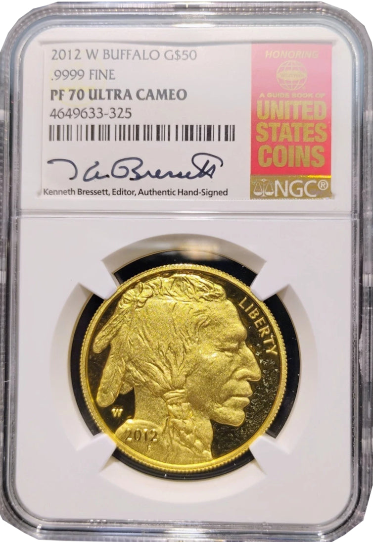 2012-W $50 One-Ounce Gold Buffalo NGC PF70 Bressett