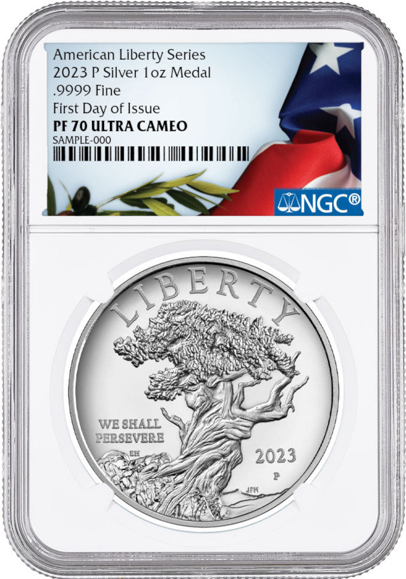 2023-P American Liberty Series 1 oz Silver Medal FDI NGC PF70