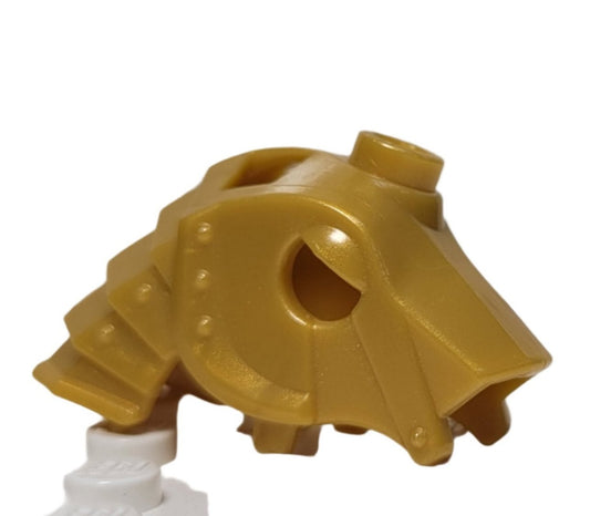 Horse Battle Helmet, Stud on Top, 4 Neck Plates