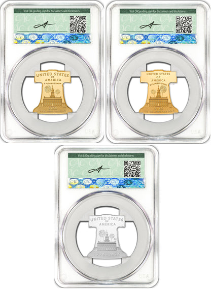 2026-P Freedom Ringing Liberty Bell 3-Coin Set FDD CAC PR70 Founders