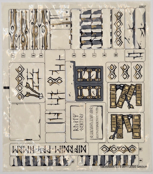 Sticker Sheet for Set The Mines of Moria, 9473 - (10635/6005724), Part# 9473stk01