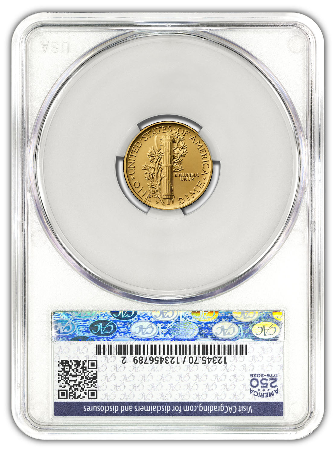2026-W 1916 Mercury Gold Coin FDD CAC SP70 250 Battlefield Label