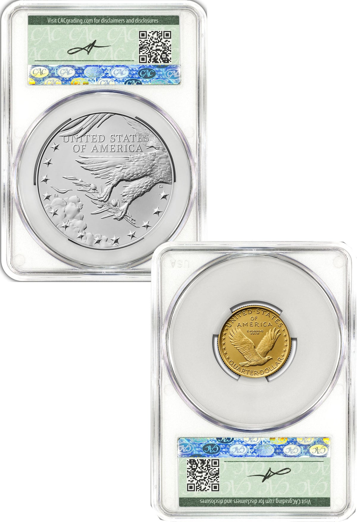 2026 Best of the Mint 1916 Gold Standing Liberty Quarter & Silver Medal Set FDD CAC SP70/MS70 Founders
