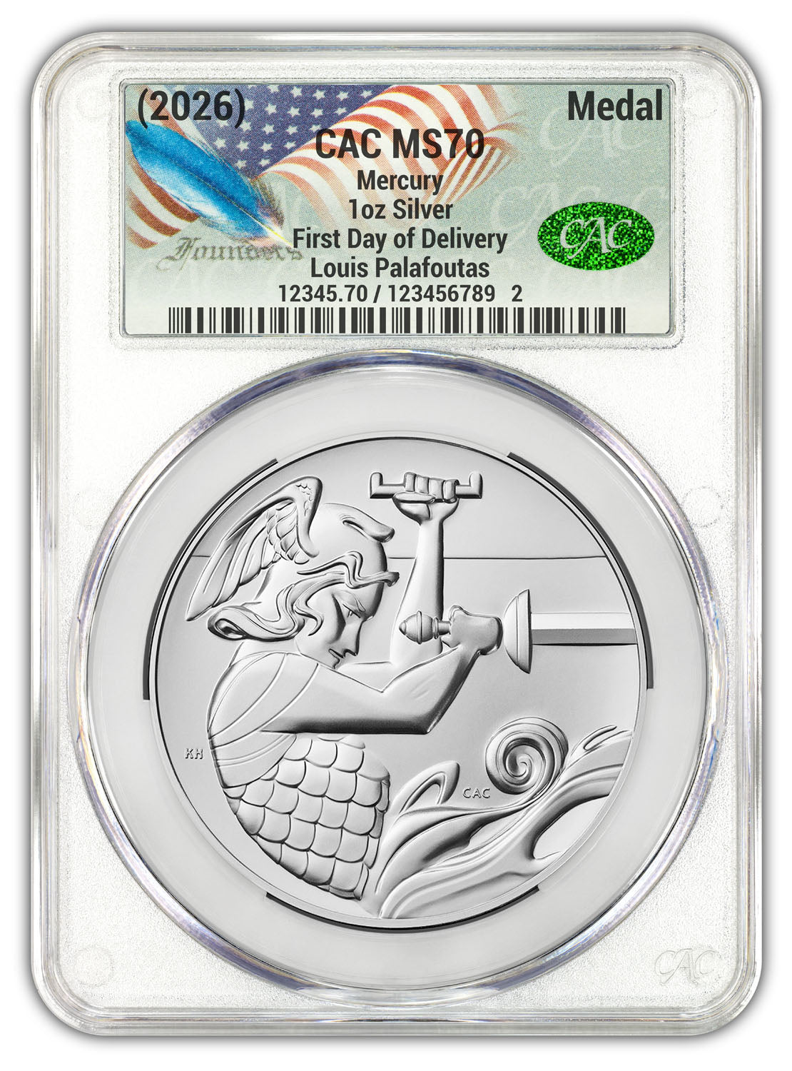 2026 (P) Mercury Silver Medal FDD CAC MS70 Founders
