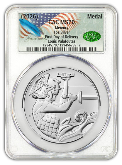 2026 (P) Mercury Silver Medal FDD CAC MS70 Founders