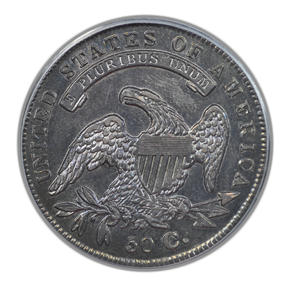 1834 Capped Bust Half Dollar 50C PCGS AU58 - Small Date, Small Letters