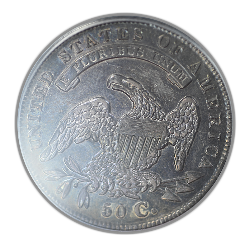 1834 Capped Bust Half Dollar 50C PCGS AU58 - Small Date, Small Letters