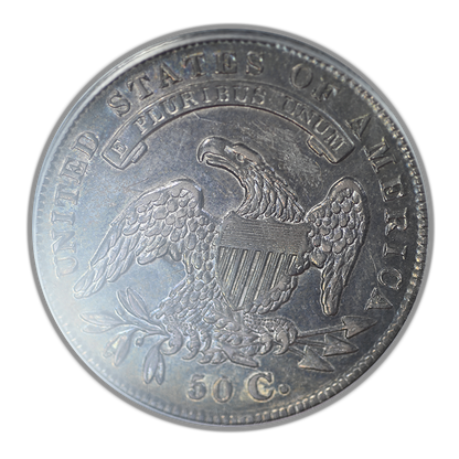1834 Capped Bust Half Dollar 50C PCGS AU58 - Small Date, Small Letters