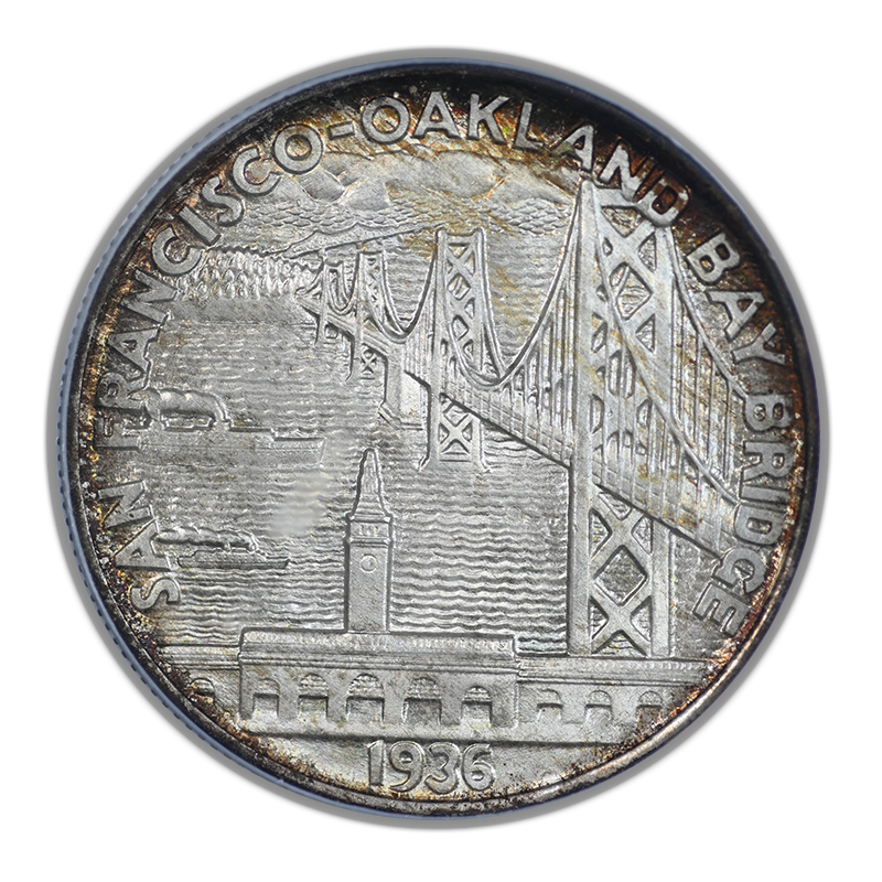 1936-S Bay Bridge Classic Commemorative Half Dollar 50C PCGS MS66