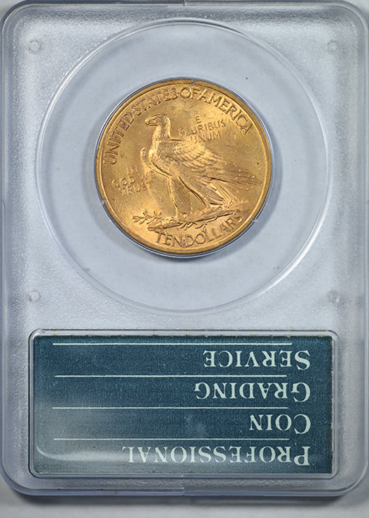 1932 Indian Head Gold Eagle $10 PCGS Rattler MS63