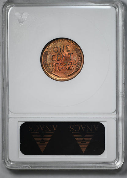 1916 Lincoln Wheat Cent 1C ANACS Soapbox MS64RB - TONED!