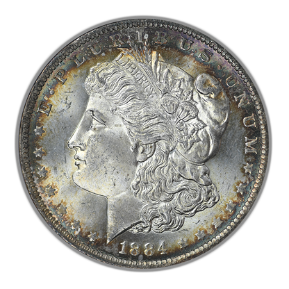 1884-O Morgan Dollar $1 NGC Fatty MS64 CAC - TONED!