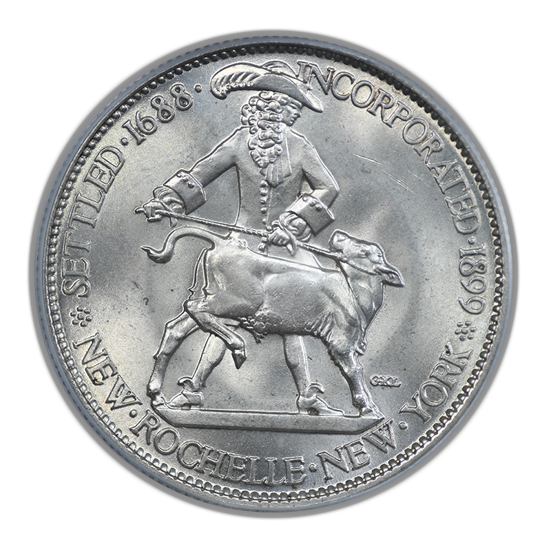 1938 New Rochelle Classic Commemorative Half Dollar 50C PCGS MS65 CAC OGH