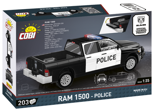 COBI DODGE Ram 1500 Police Truck: Set #24608