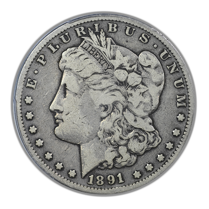 1891-CC Morgan Dollar $1 PCGS F15