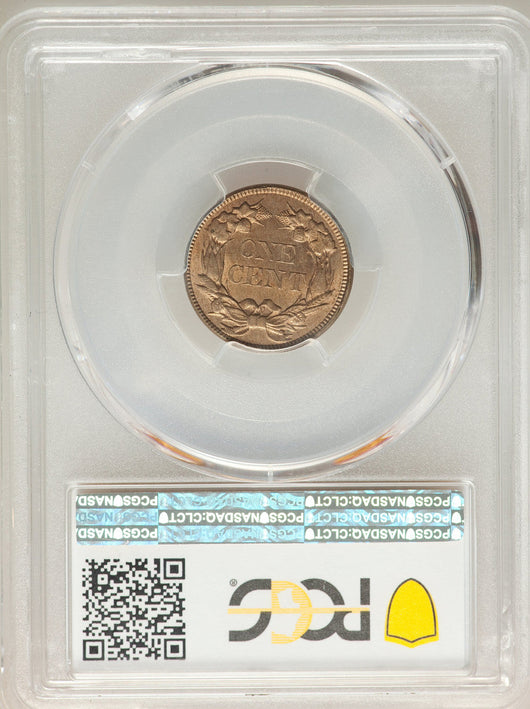 1857 1C Flying Eagle Cent PCGS MS65