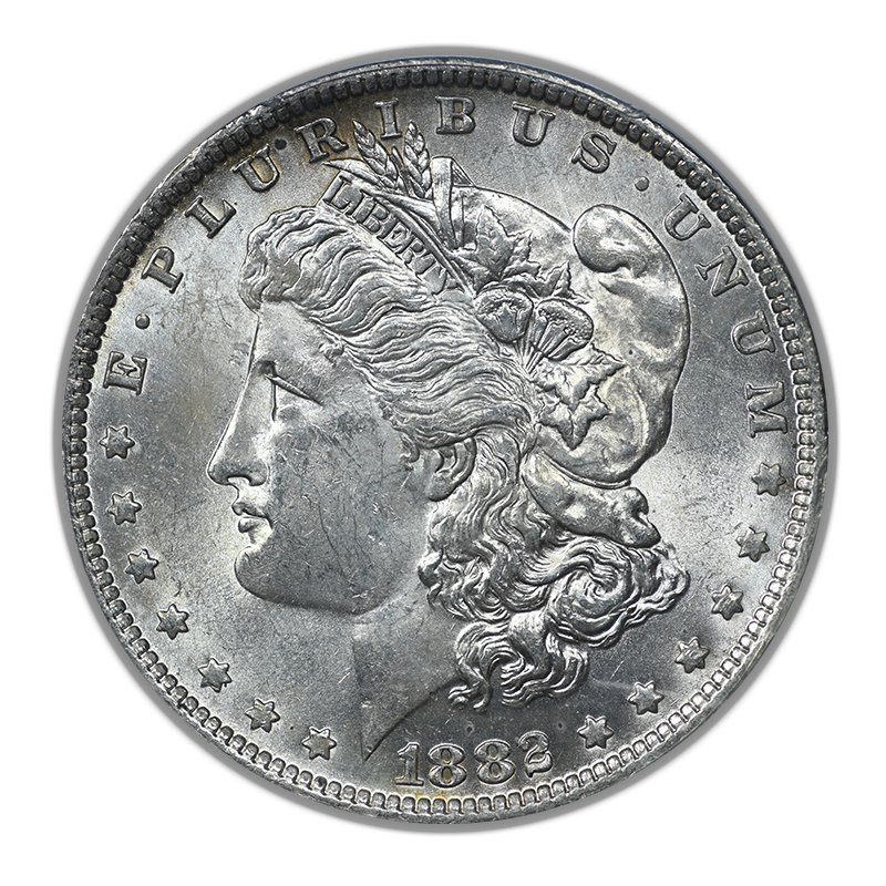 1882-O/S Morgan Dollar $1 PCGS MS62 - Strong