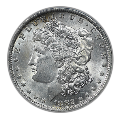 1882-O/S Morgan Dollar $1 PCGS MS62 - Strong