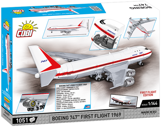 COBI FIRST FLIGHT EDITION Boeing 747 Passenger Jet 1969: Set #26609