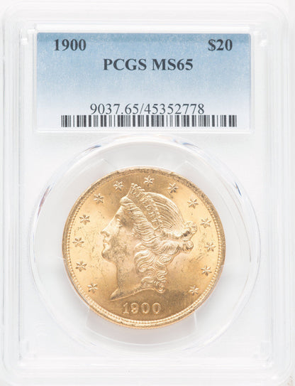 1900 $20 Liberty Double Eagle PCGS MS65