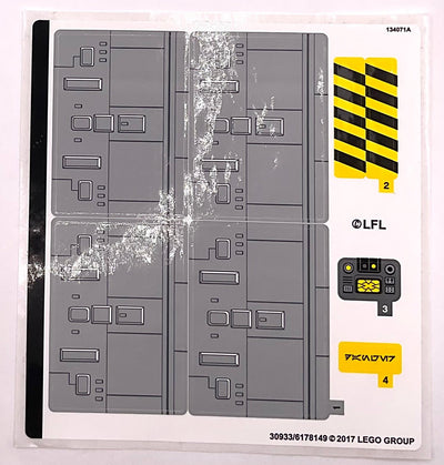 Sticker Sheet for Set Y-Wing Starfighter, International Version, 75172 - (30933/6178149), Part# 75172stk01a