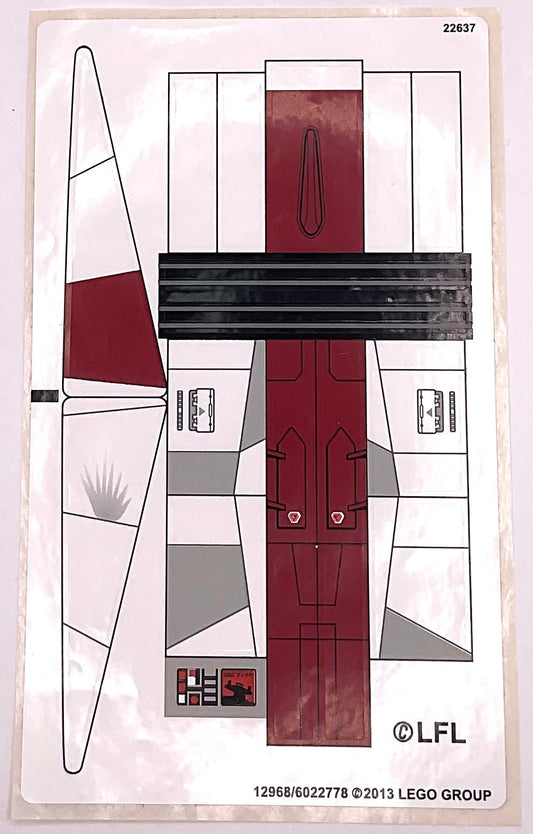 Sticker Sheet for Set A-wing Starfighter, 75003 - (12968/6022778), Part# 75003stk01