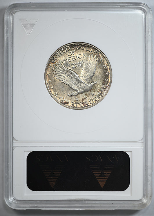 1918-D Standing Liberty Quarter 25C ANACS Soapbox MS61