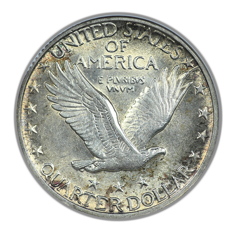 1918-D Standing Liberty Quarter 25C ANACS Soapbox MS61